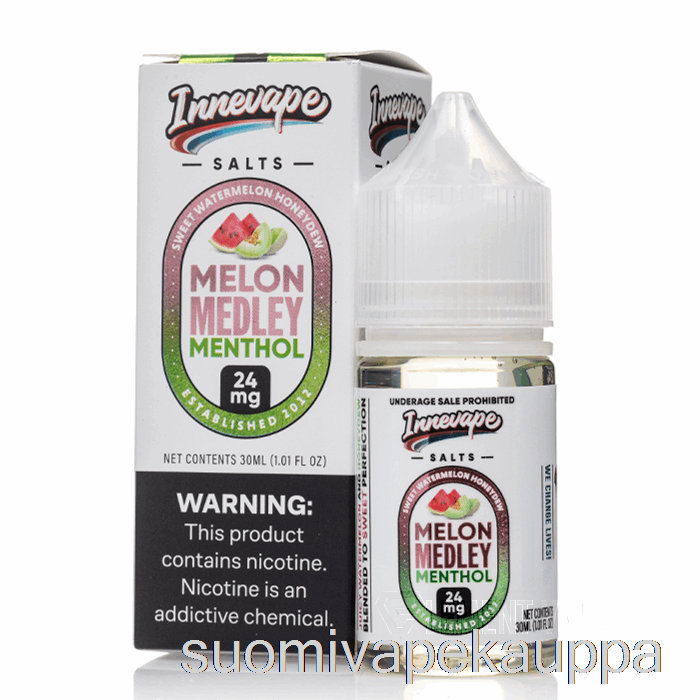 Vape Kauppa Meloni Medley Mentolisuolat - Innevape E-nesteet - 30ml 24mg